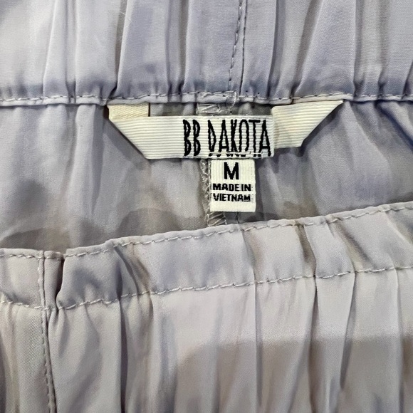 BBDakota Paper Bag High Waist Cargo Utility Light Grey Medium Shorts Wide Pocket - Picture 10 of 10